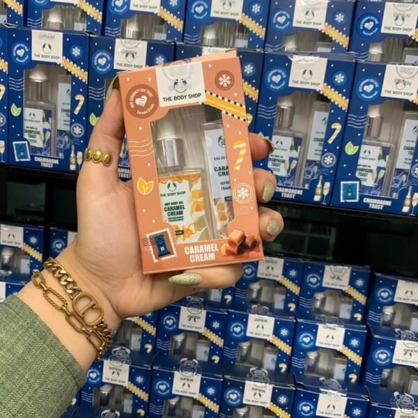طقم the body shop CARAMEL CREAM🧡