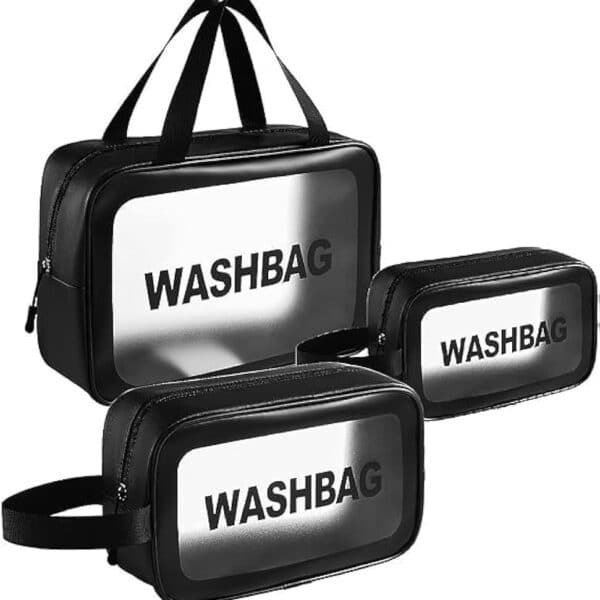 3شنطه مستوده جلد ضد الماء اسود🖤✨